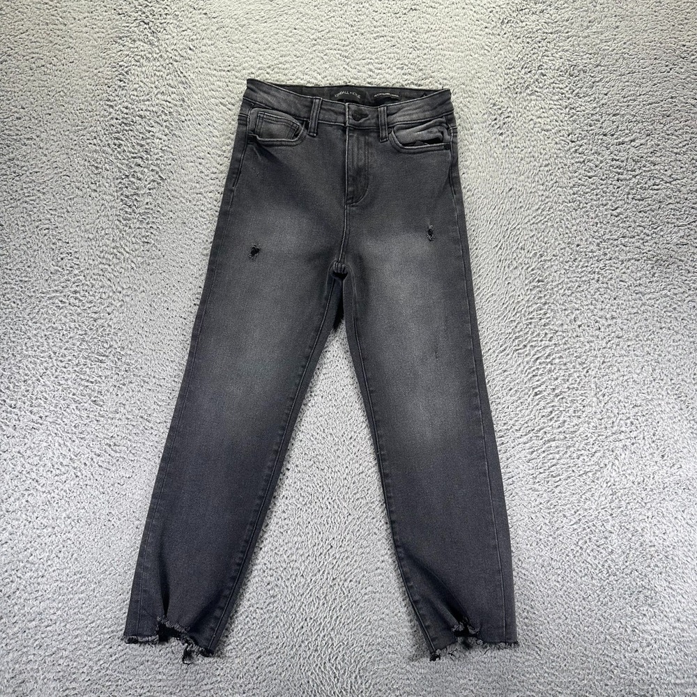Kendall + Kylie Icon Jeans Womens 5 Black Cotton Denim Straight‎ Leg High-Rise